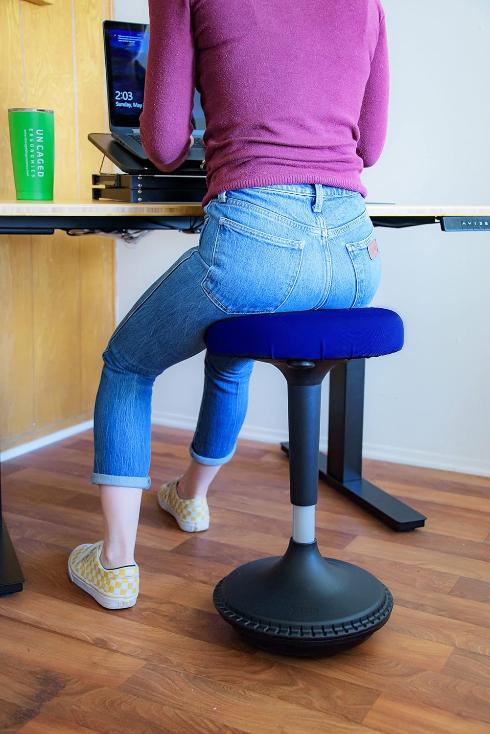 Frее Shірріng 🛒 WOBBLE STOOL Standing Desk Chair ergonomic tall adjustable height sit stand-up office balance drafting bar swiveling leaning perch perching high swivels 360 computer adults kids active sitting blue Prоmо Dіѕсоunt Uр Tо 70% оƒƒ WOBBLE STOOL Standing Desk Chair ergonomic tall adjustable height sit stand-up office balance drafting bar swiveling leaning perch perching high swivels 360 computer adults kids active sitting blue