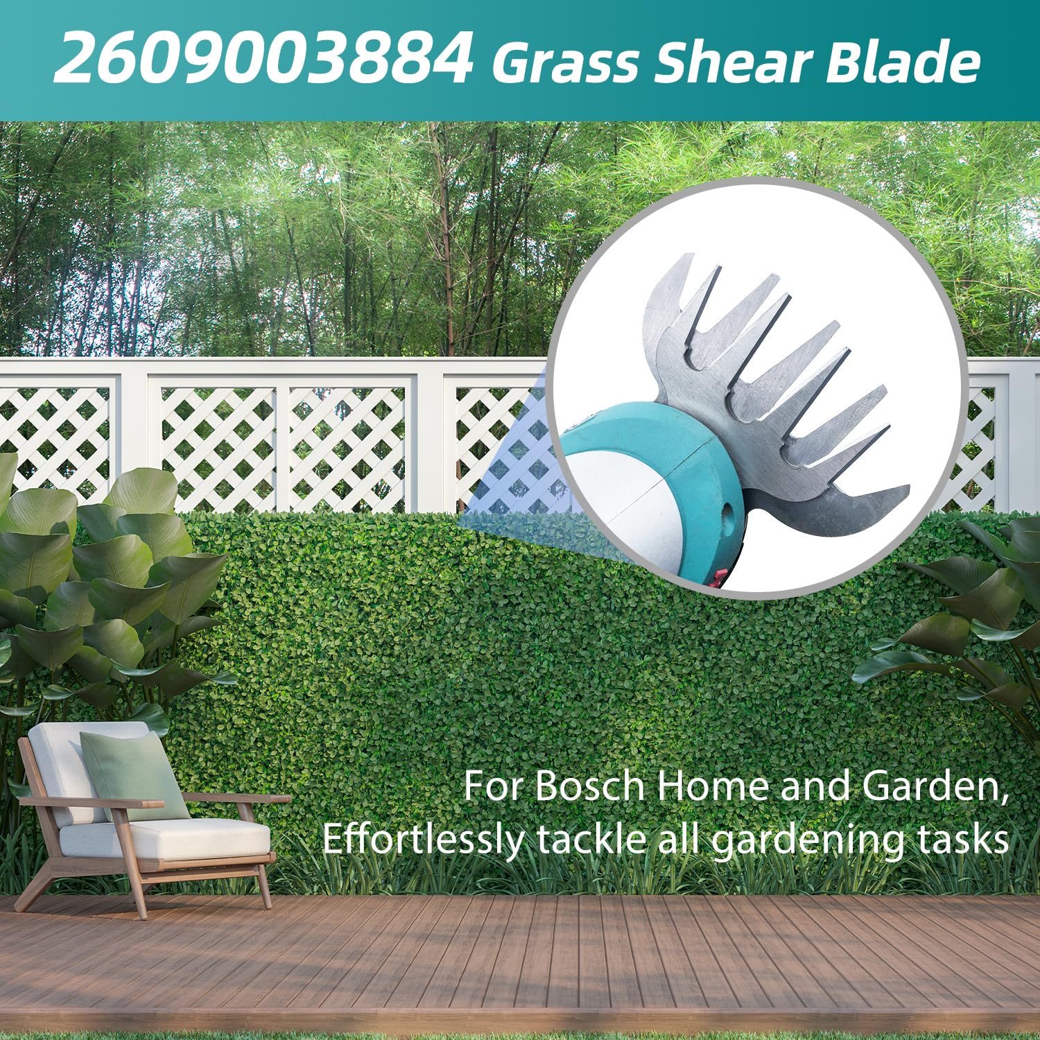deawater 1 szt. 2609003884 80 mm ostrze do nożyc do trawy 7,2 AGS 10,8 LI do Bosch Home and Garden