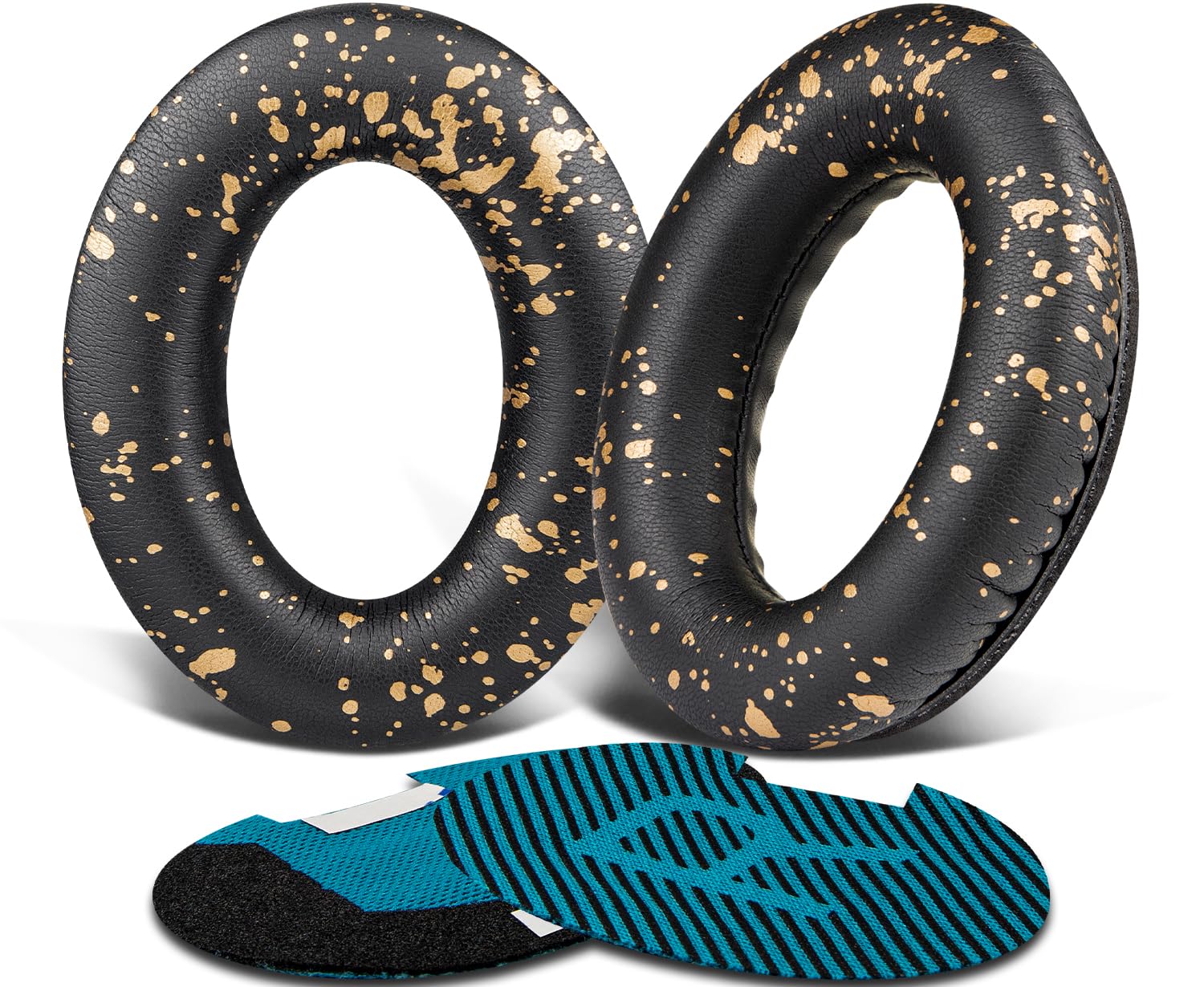 SoloWIT Earpads Cushions for Bose Headphones, Replacement Ear Pads for Bose QuietComfort 15 QC15 QC25 QC2 QC35/Ae2 Ae2i Ae2w/SoundTrue & SoundLink Around-Ear Series (Black Gold)