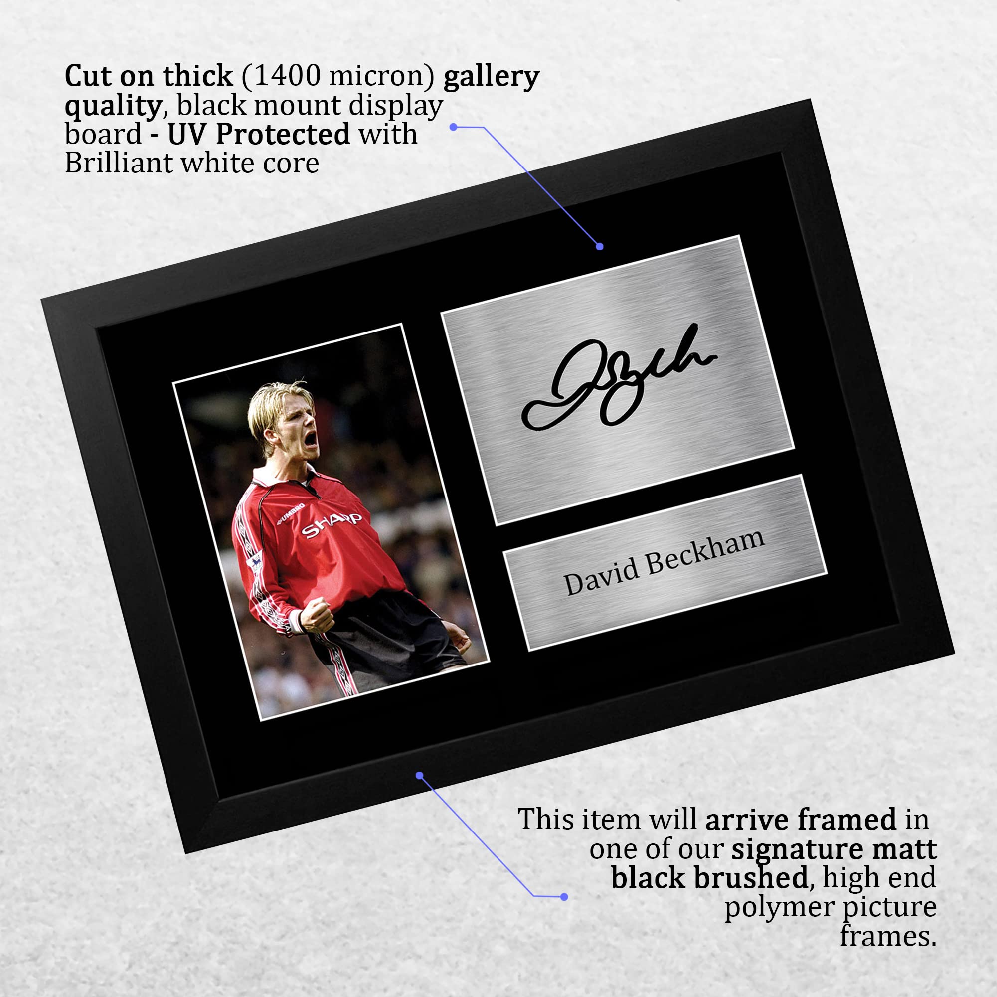Stampa Autografata David Beckham Inghilterra - Formato A4 Per Collezionisti - Foto 2