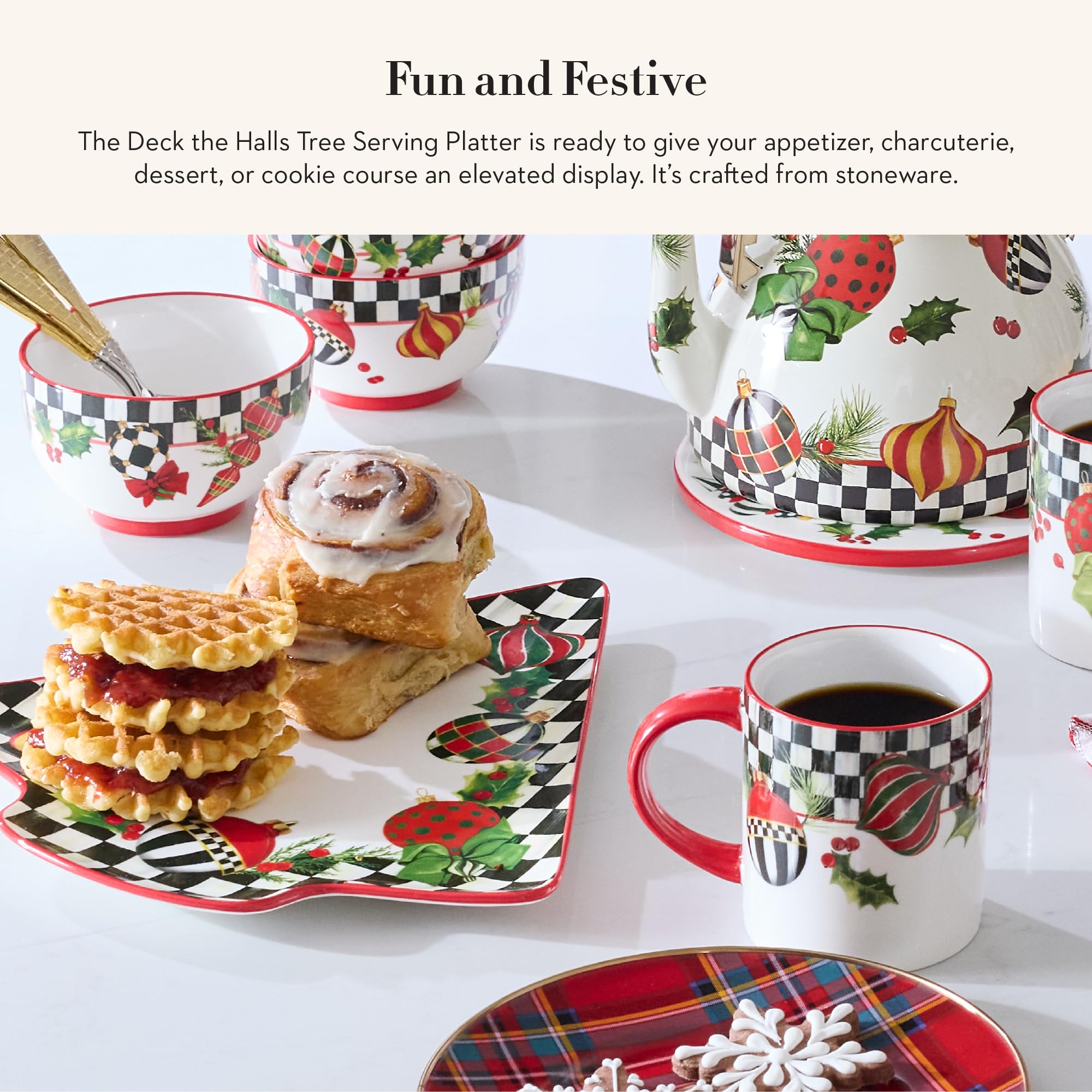 デッドストック❤️アンティークTACHIKICHIクリスマスパーティー皿7枚セット Amazon.com | MACKENZIE-CHILDS Stoneware Serving Platter