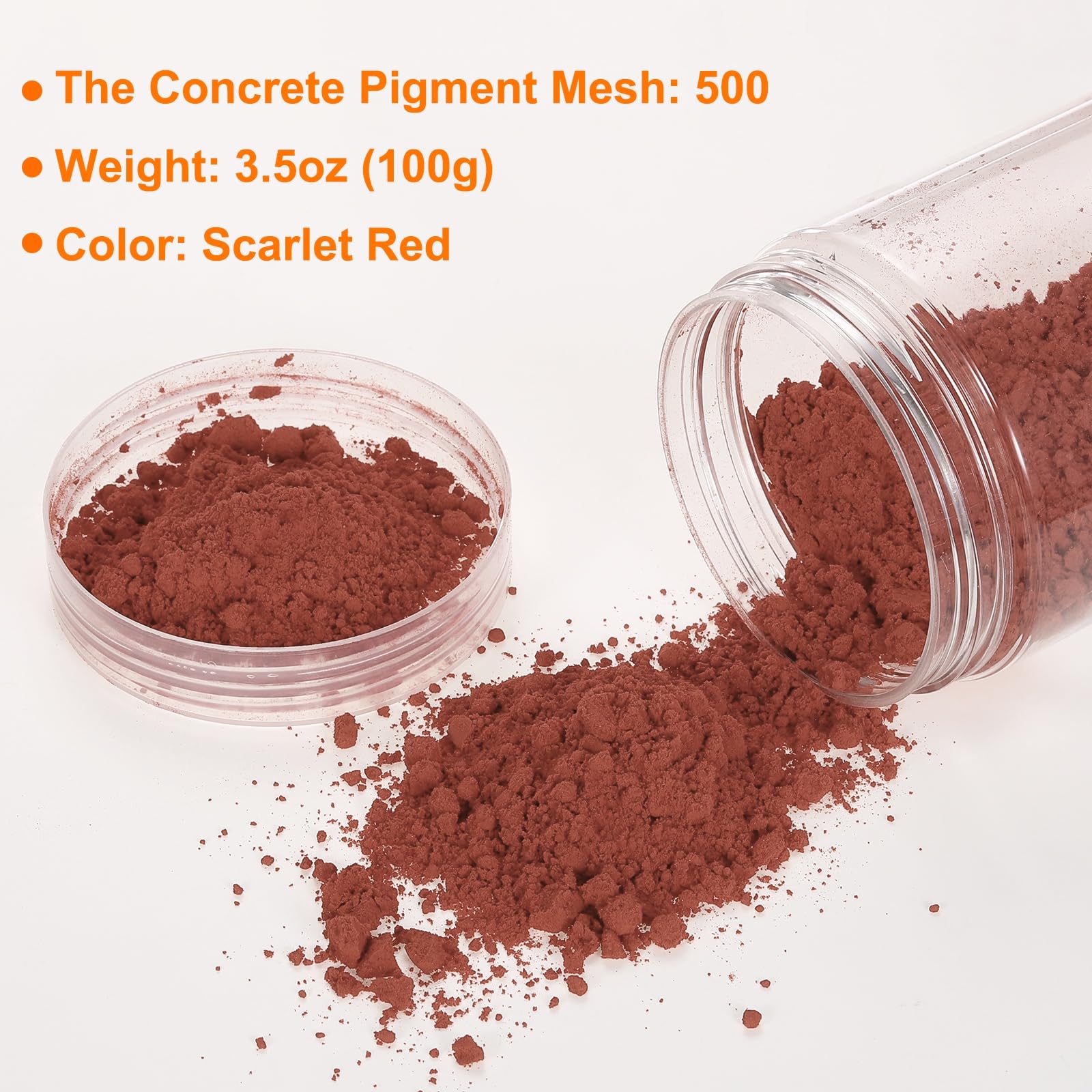 QUARKZMAN Pulser tlenku żelaza, pigment betonowy, 500 oczek, 100 g, tlenek żelaza, pigment fugowy do pastelowych farb do płytek, betonu, cementu, szkarłatnego