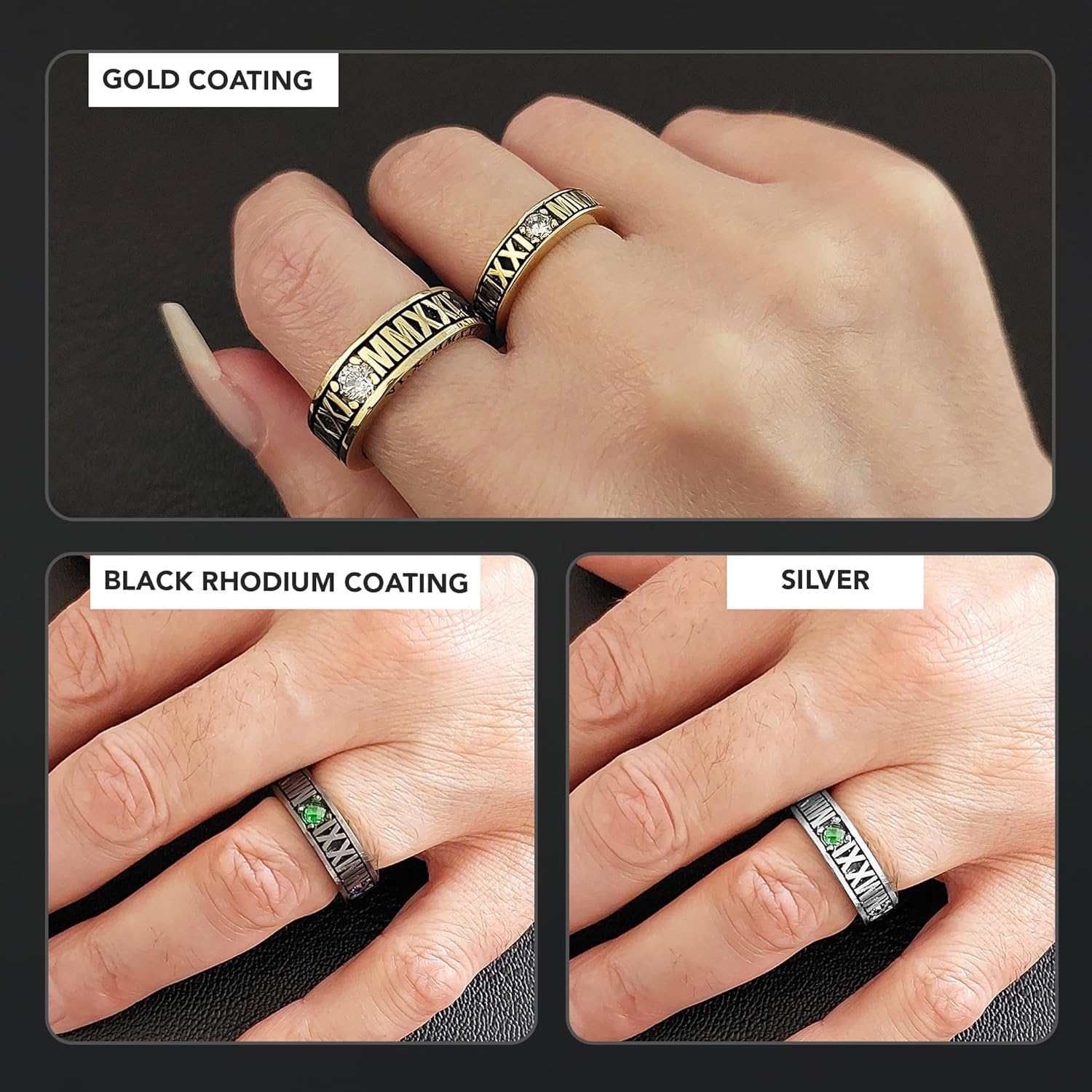 Roman Numeral Class Ring, Class Band Ring, Personalized School Ring, Customized Class Ring