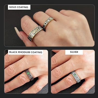 Roman Numeral Class Ring, Class Band Ring, Personalized School Ring, Customized Class Ring