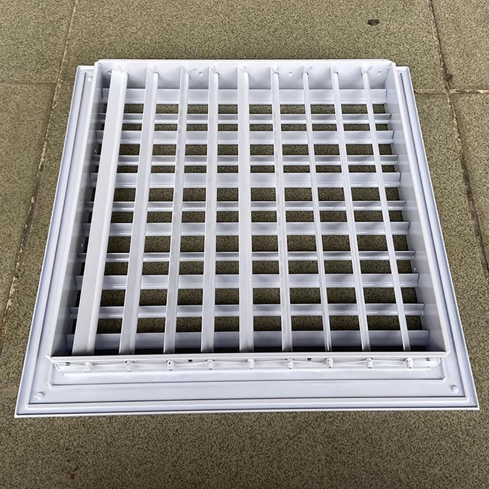 Lüftungsgitter mit verstellbaren Lamellen, Aluminium-Abluftfilter für Dachboden/Badezimmer/Restaurant, Lüftungsgitter für Luftkanäle (50 x 50 cm (20 x