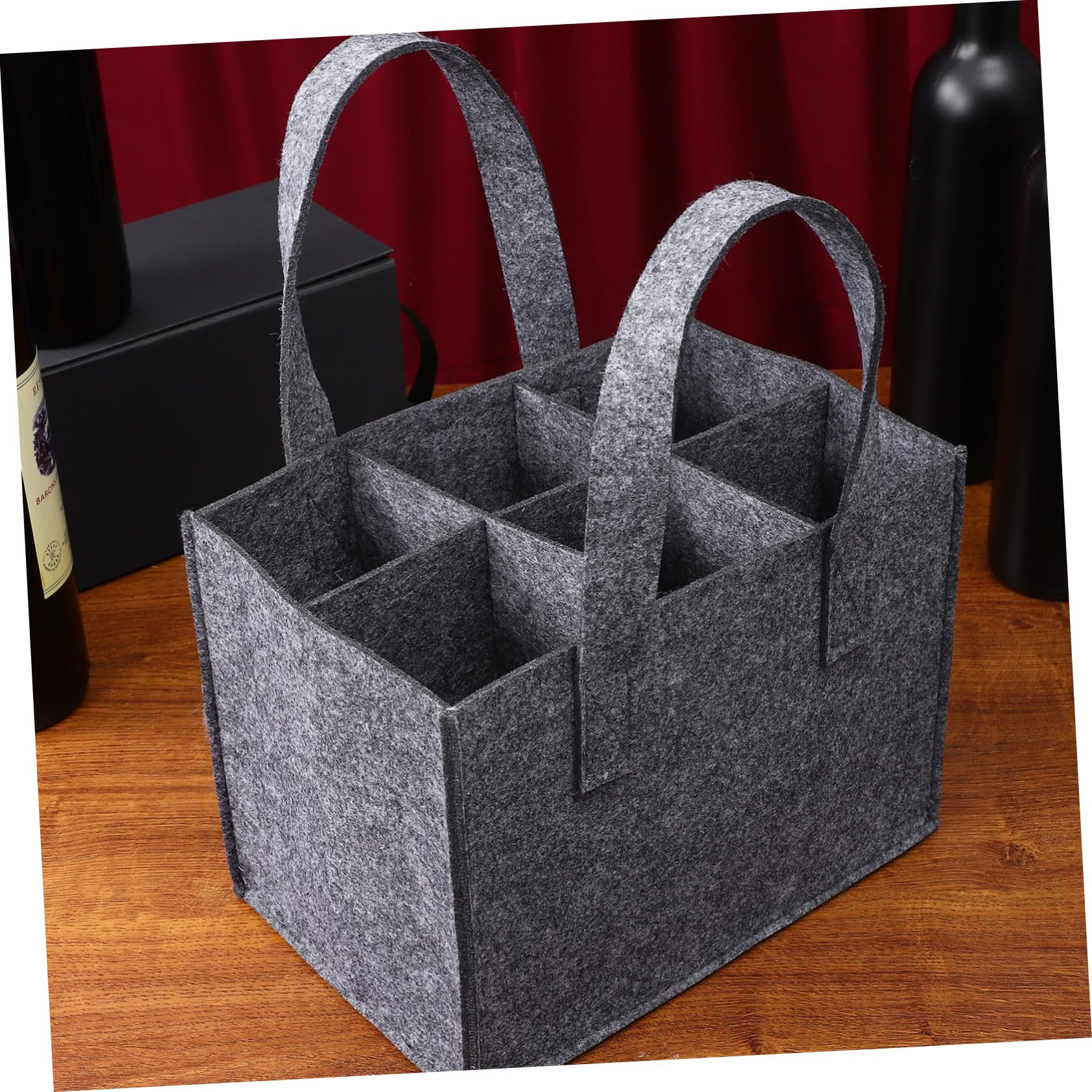 4piezas Bolsa para Guardar Botellas De Kit De Divisor para Botellas Bolsa De Fieltro Grueso