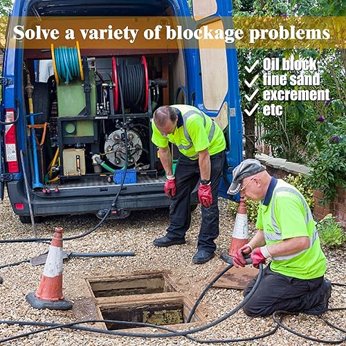 Miniatura 7 de Boquilla de chorro de alcantarillado, 3 boquillas de chorro de alcantarillado para lavadora a presión con acero inoxidable, boquilla de chorro de