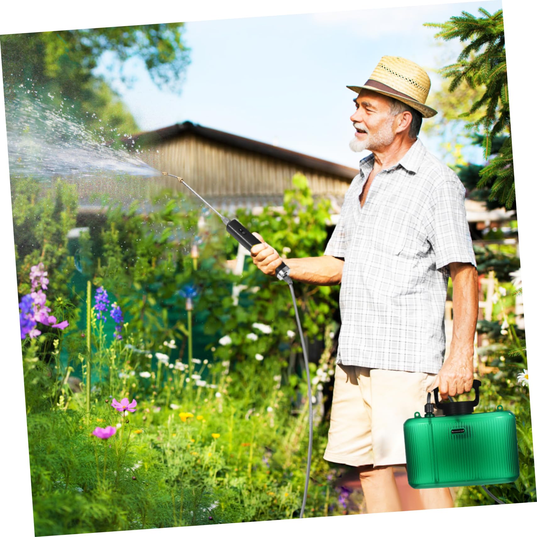 Pulvérisateur Électrique de Jardin 5 L Pp, Portable et Manuel pour Pelouse