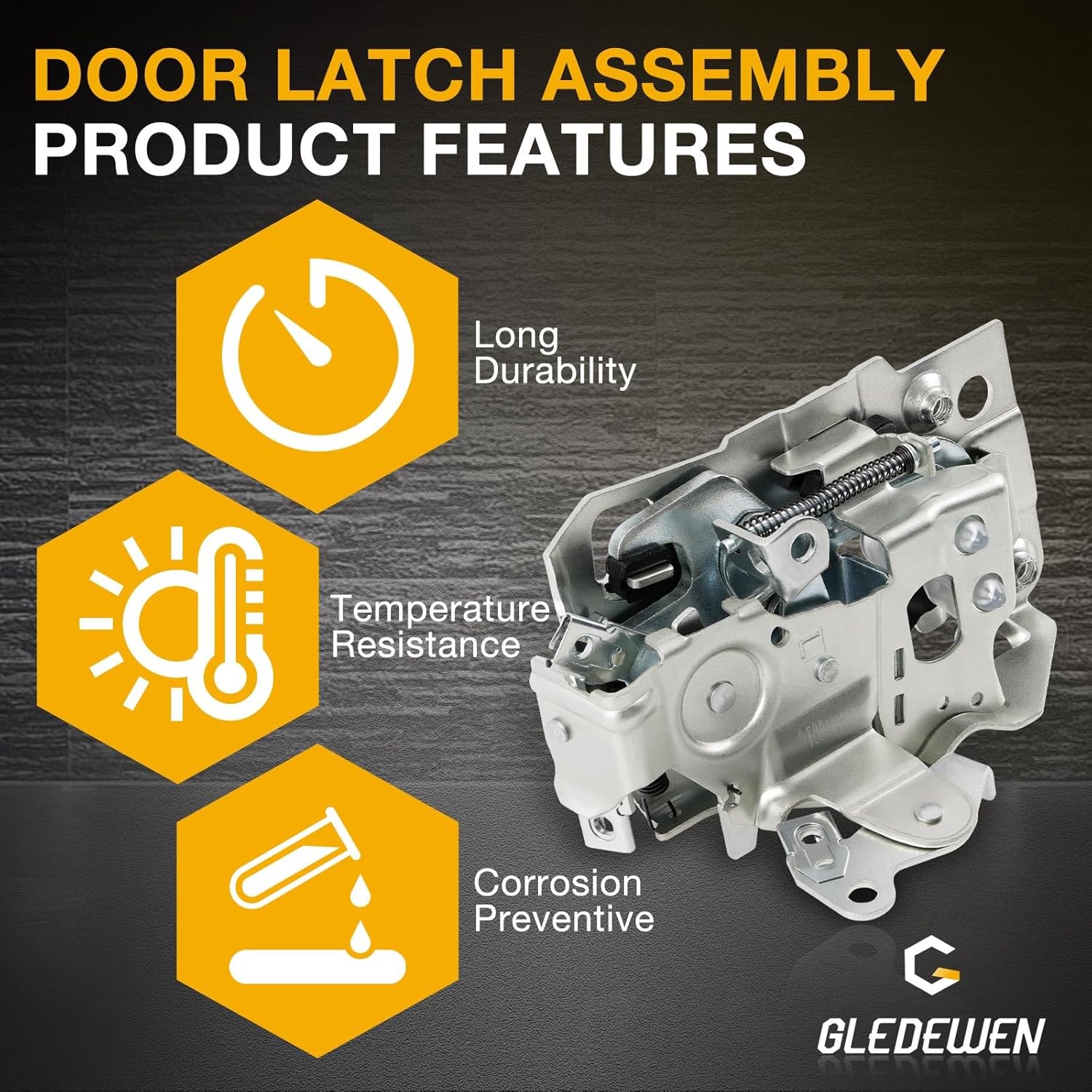 GMK403544480L Door Lock Latch Actuator Front Left Driver Side, Compatible with 1980-1988 Buick Electra Oldsmobile Toronado Pontiac Firebird Chevrolet Caprice Cadillac Eldorado GMC Caballero