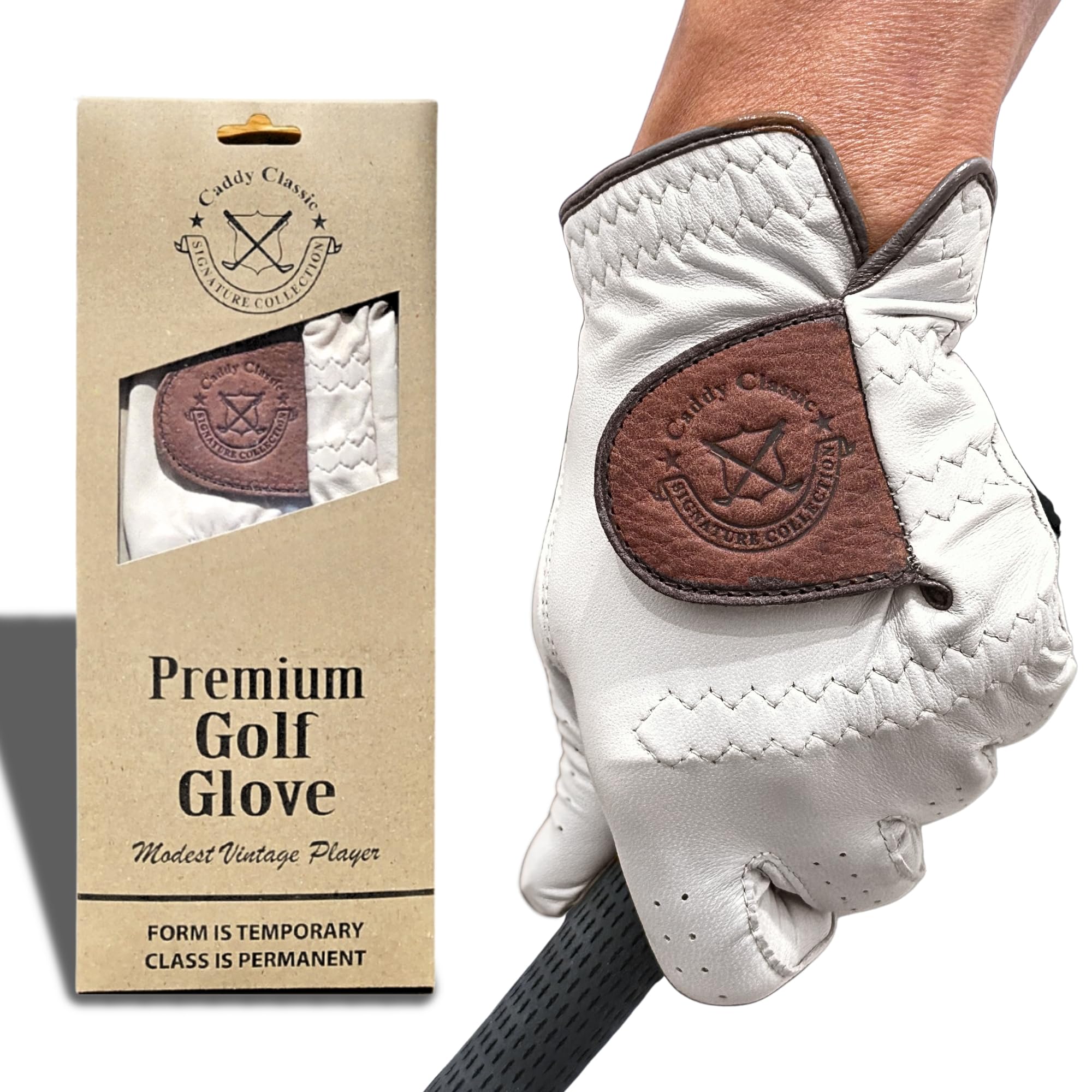 Caddie Classic High-End Vintage Men's Golf Gloves | Solely Crafted with AAA Kangaroo Leather | Long-Lasting Durability with Comfortable & Soft Feeling