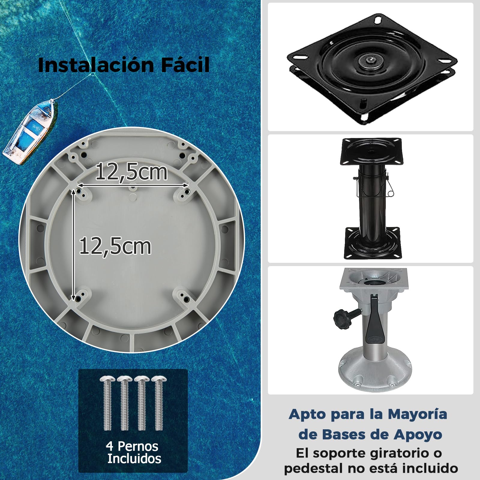 COSTWAY Asiento Barco Plegable, Sillas para Barco con Respaldo Bajo, Acolchado de Esponja Gruesa, Asiento Yate Impermeable, Canoa, Camuflaje