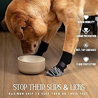 Vista 2 de DOK TigerToes Calcetines Premium Antideslizantes para Perros para Pisos de Madera Dura - Agarre Extra Grueso que Funciona Incluso Cuando se Tuercen