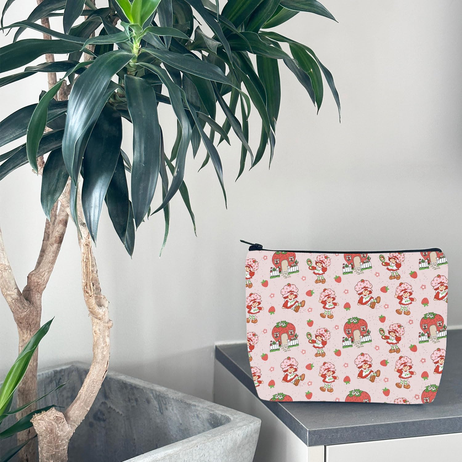 Strawberry Cartoon Inspired Makeup Bag 80s Cartoon Character Gift Strawberry Girl Gift (Strawberry Bag EU) - Image 3