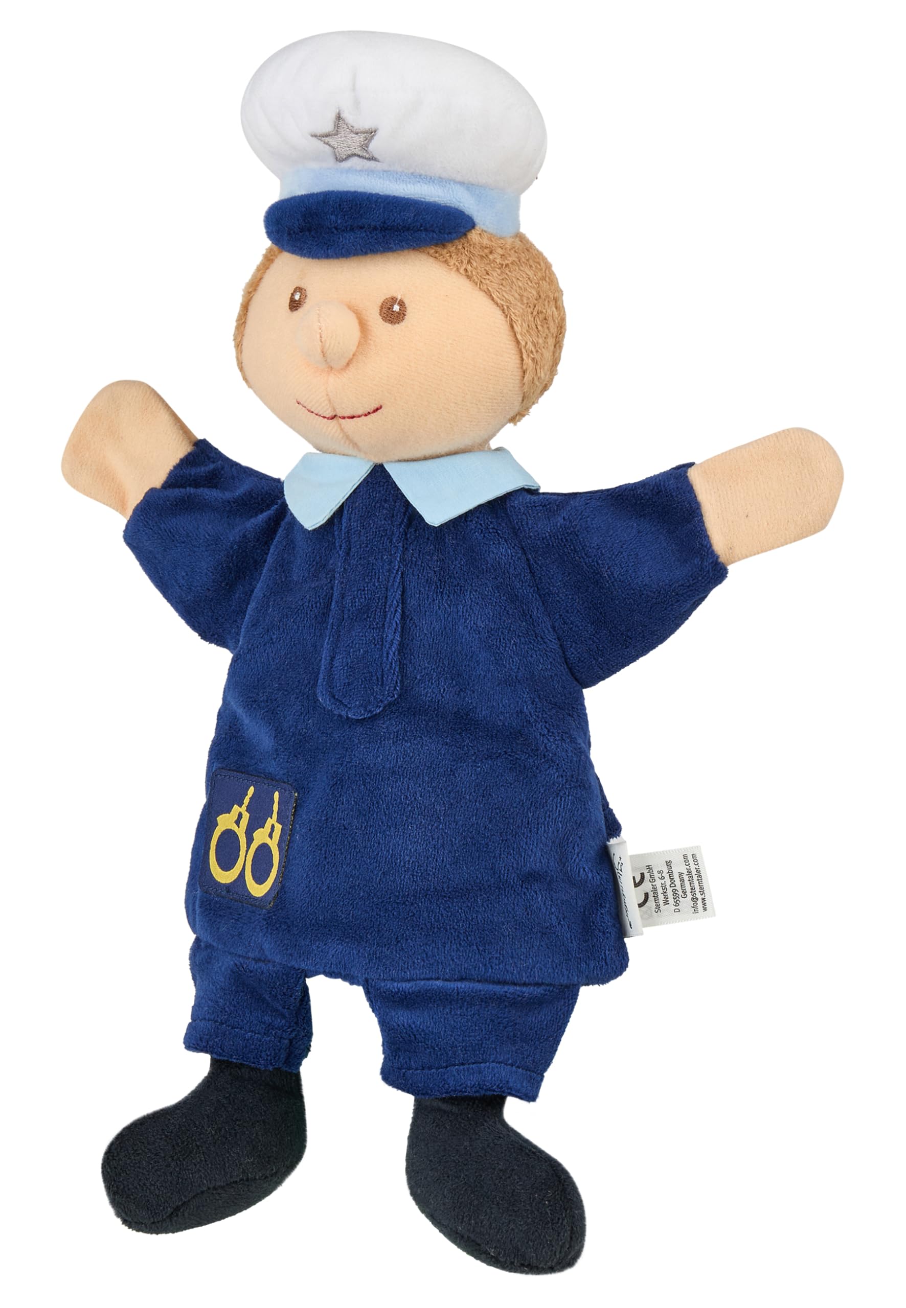 Sterntaler Marionette à doigts Sorcière, 15 x 9 x 3 cm, Bleu