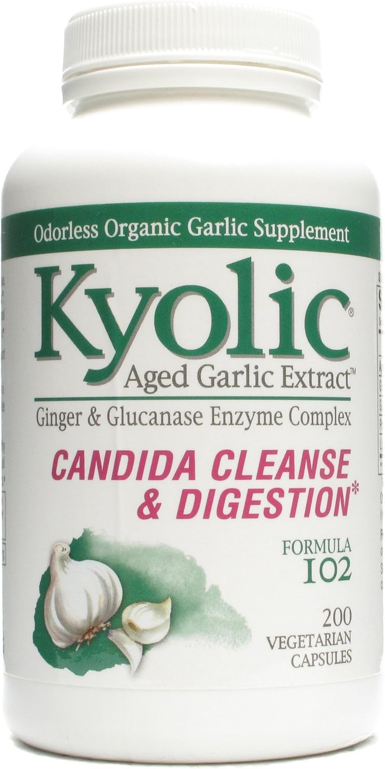 Kyolic, Garlic 102 with Enzymes, 200 Veg Capsules Health