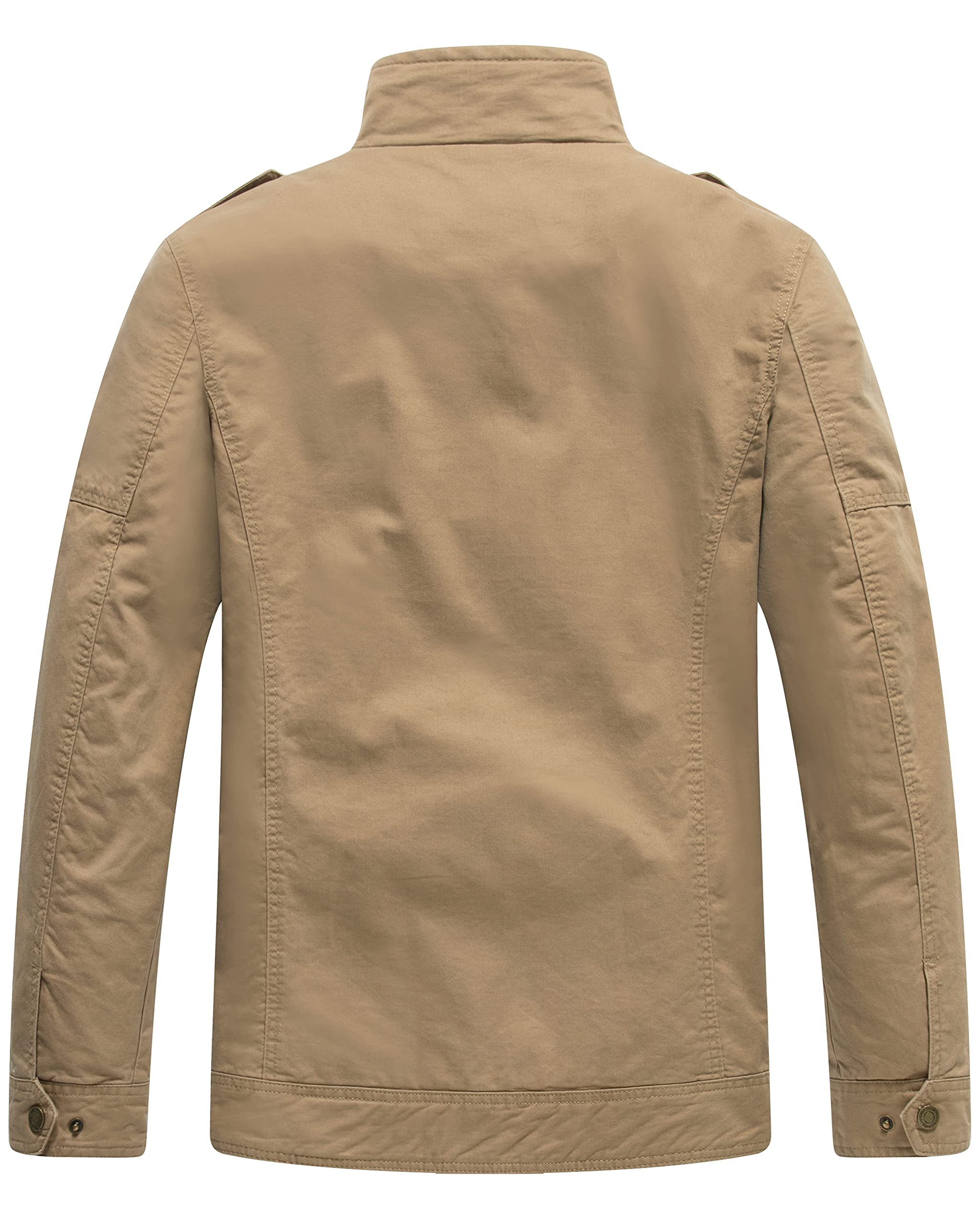 WenVen Veste Militaire homme blouson Léger Printemps Coton Coupe-Vent