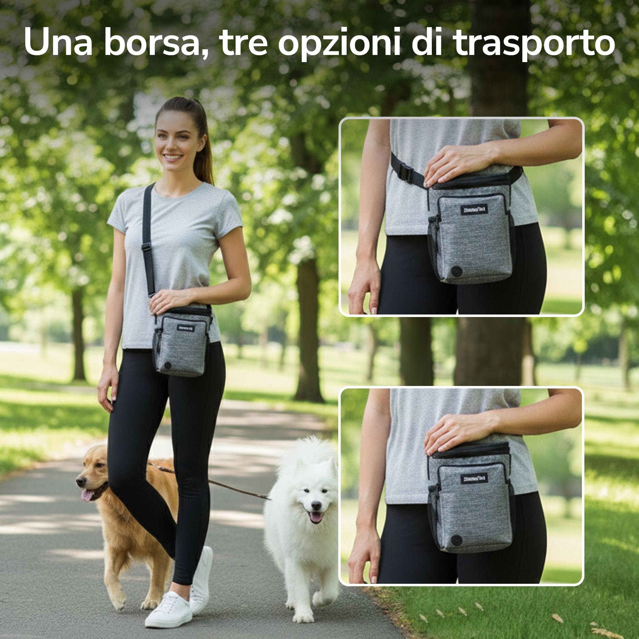 Borsa per Bocconcini per Cani – Borsa da Allenamento Pratica con Cintura Extra – Borsa per Allenamento Cani & Passeggiata – Sacchetto Robusto e Resistente all'Acqua per Cibo e Bocconcini per Cani