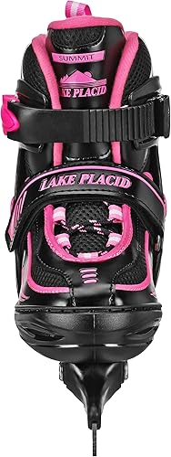 Vista 10 de Lake Placid Summit Adjustable Youth Ice Skates Negro/Blanco/Gris