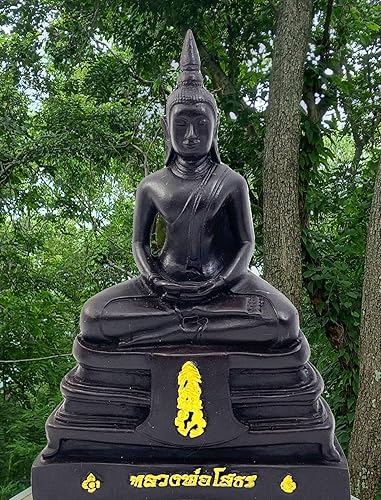 Miniatura 25 de BUDDHO Estatua de Buda Sothorn de mármol blanco de 6 pulgadas de alto. Estatua de Buda tailandés sentada para decoración del hogar, decoración