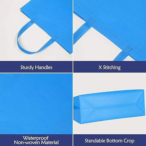 Miniatura 3 de GITMIWS Large Non Woven Tote Bags, 15.7'' Rainbow Reusable Shopping Bags for Groceries