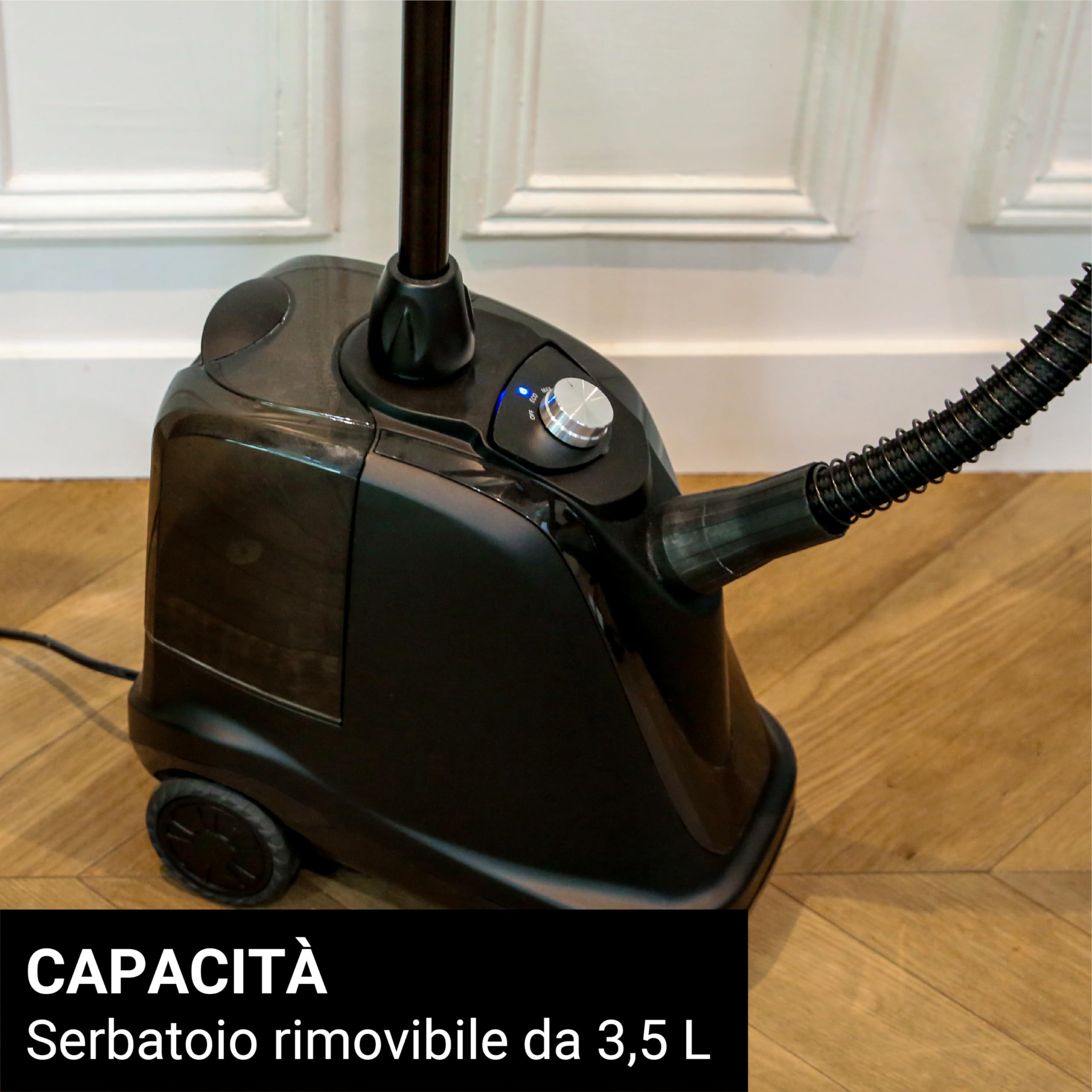 STEAMONE - Ferro da stiro a vapore verticale - Potente vaporiera da 2000 W - Qualità professionale - Ferro da stiro - Ampio serbatoio da 3,5 l - Cavo da 2,5 m - T2000B