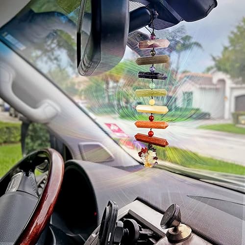 Miniatura 4 de Adornos colgantes de cristal de 7 chakras, piedra de cristal para automóvil, ventana, decoración colgante de pared, decoración hecha a mano,
