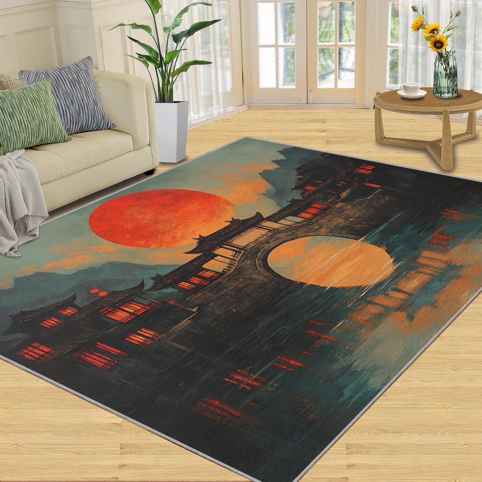 Tapis japonais d'intérieur 100x150 cm pour créer un coin zen et chaleureux dans la chambre