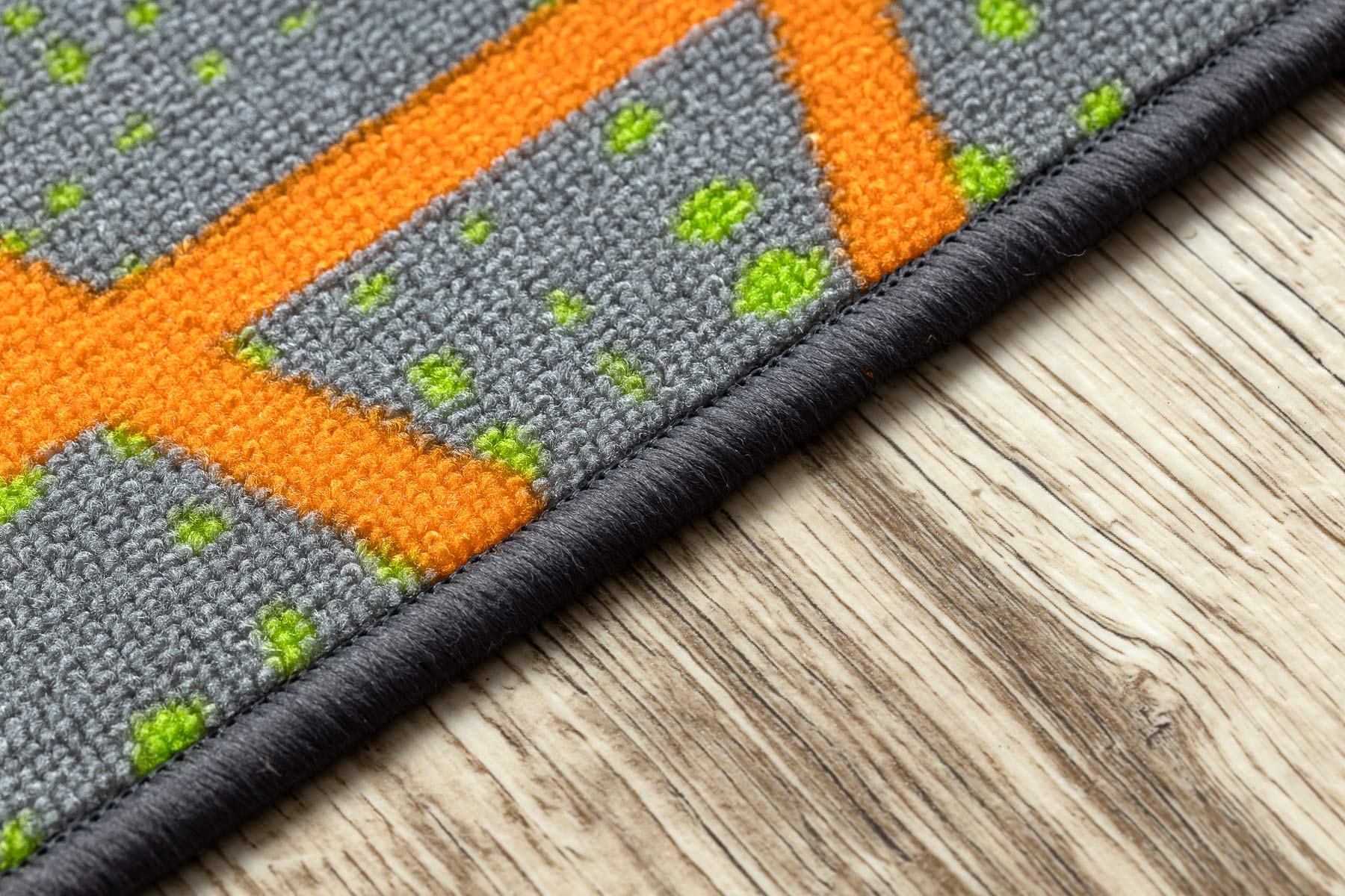 rugsx Teppich Jumpy Kinderteppich für Babyzimmer, Kinderzimmer, grau/orange/blau 100x150 cm