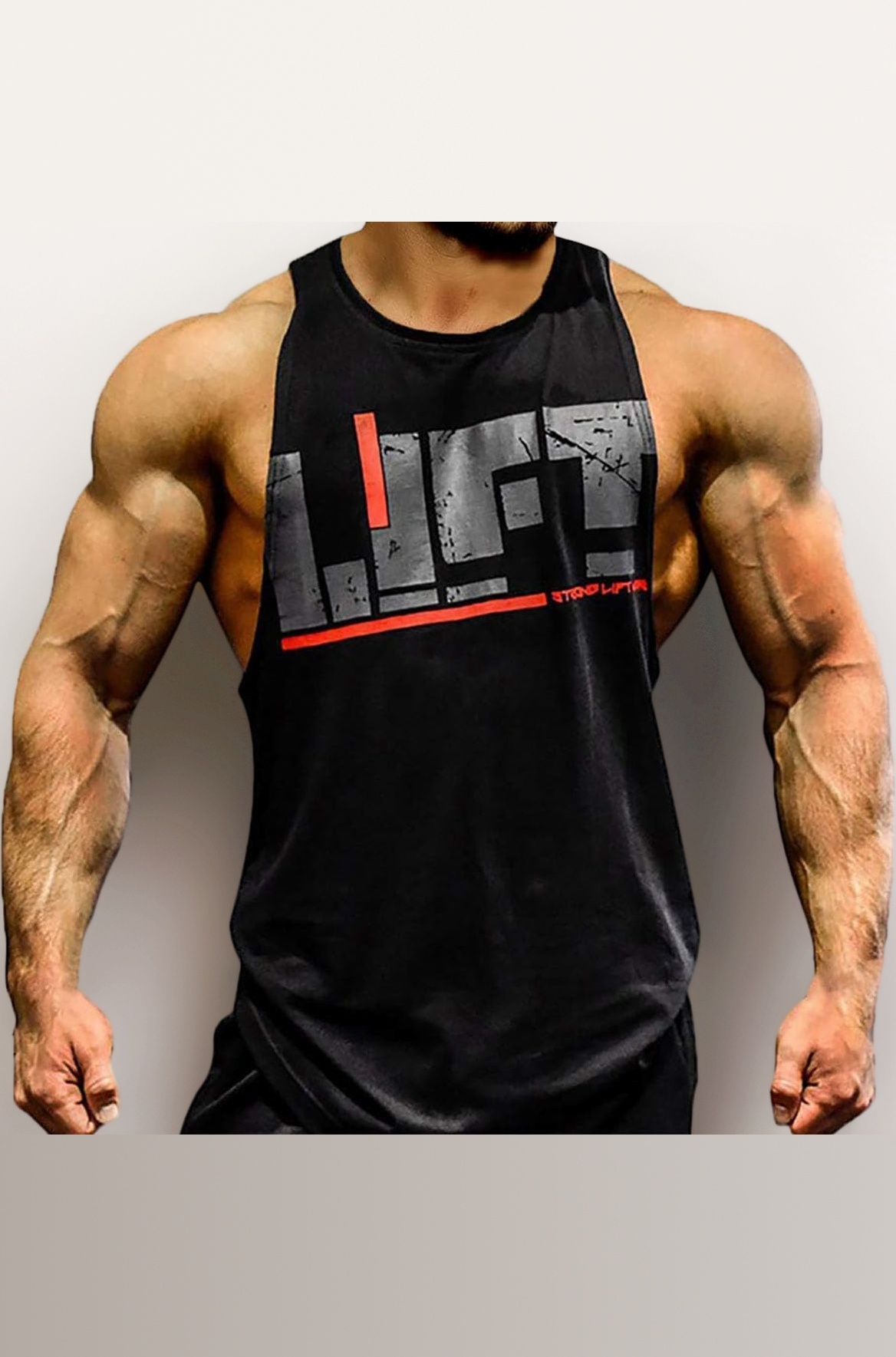 ANTTELOPE Men's Cotton Workout Vests Super Combed Black Round Neck Sleeveless Stringer Y Racer Back Tank Tops Gym Fit Vest Tank Sando Men