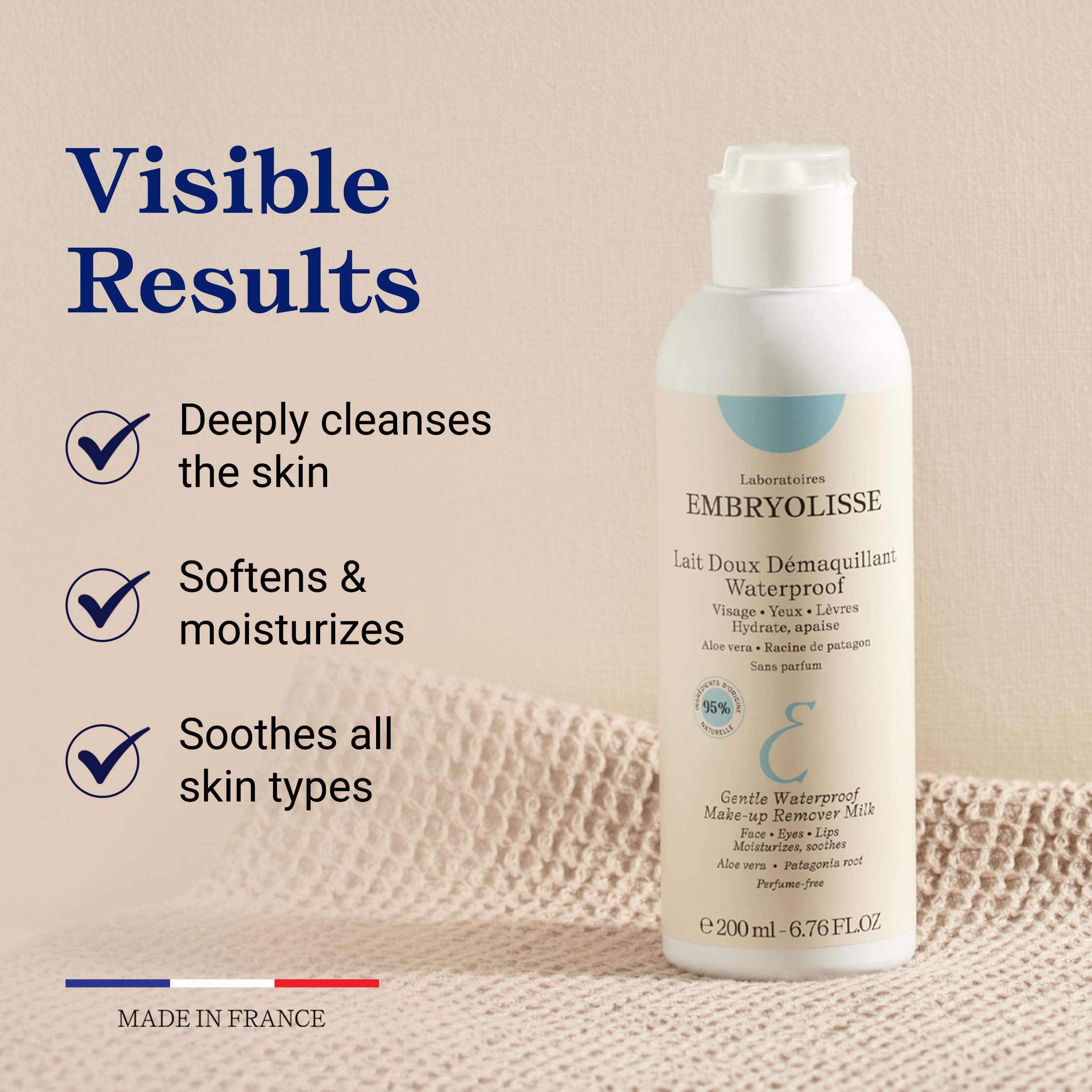 GENTLE WATERPROOF MAKE UP REMOVER MILK 200ml, Blue, 200 ml (Pack of 1) - Image 3