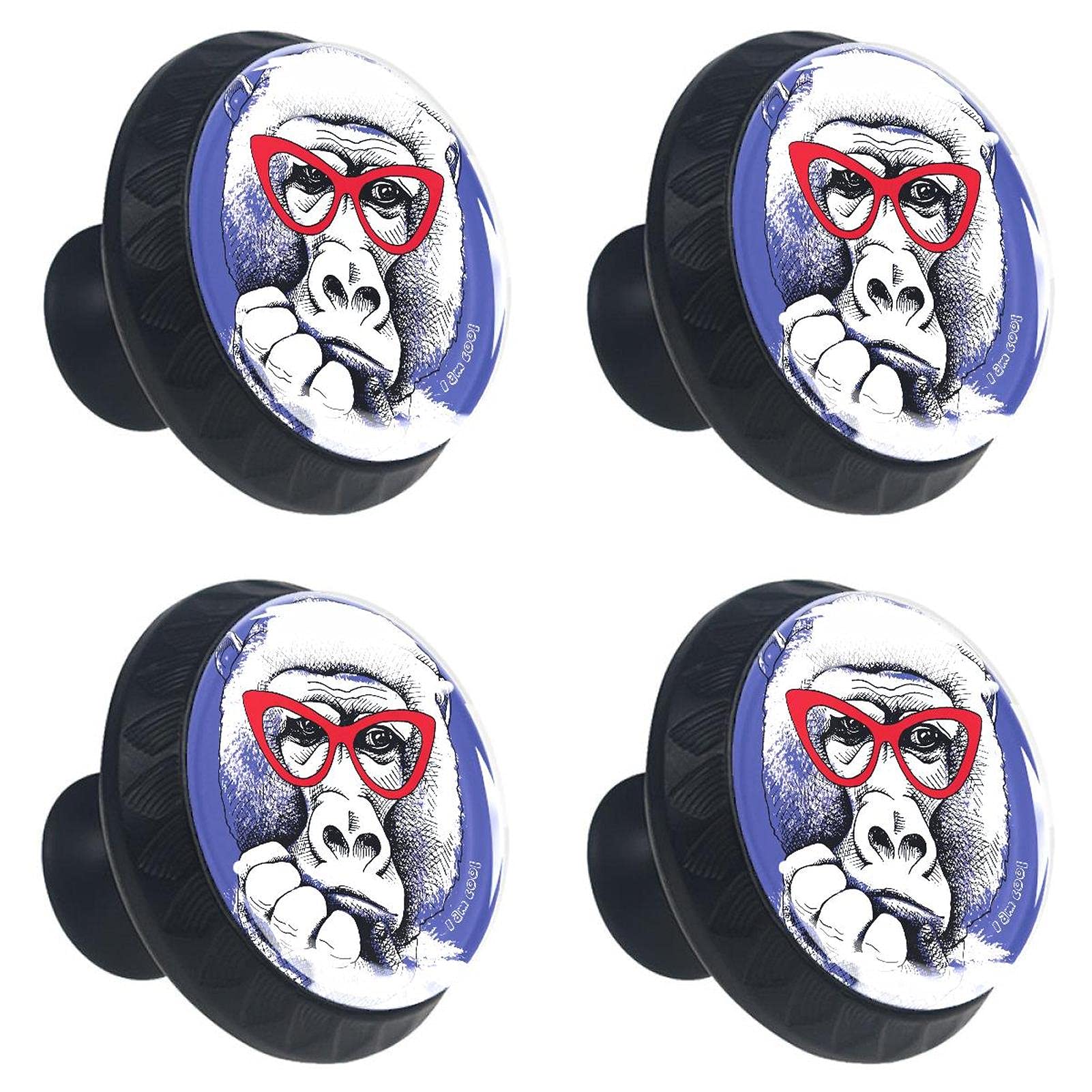 Poignée de meuble singe cool en verre pour remplacer des boutons de tiroir cassés ou ternes