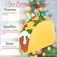 Vista 2 de Tree Buddees Adorno navideño de comida de tacos