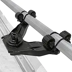 Acessórios de pesca de caiaque com suporte de pá duplo, acessórios de montagem de trilho de caiaque, suporte de vara de caiaque para pegas de remo, acessórios de trilho de caiaque, preto