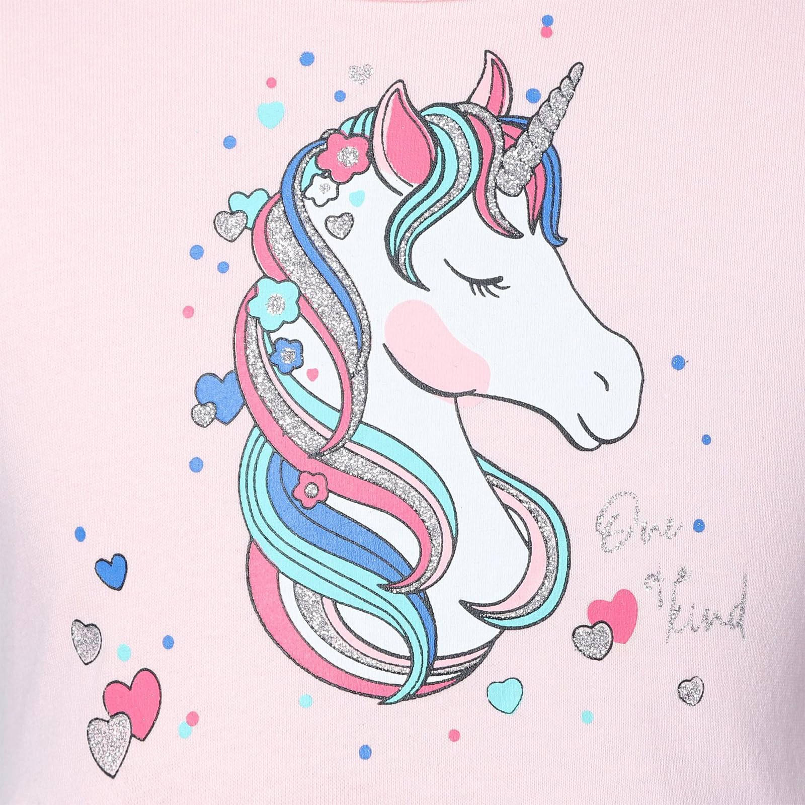 DivingBirds Vestito da ragazza con unicorno, con volant, a maniche corte, in cotone, estivo, per bambini, da 3 a 8 anni
