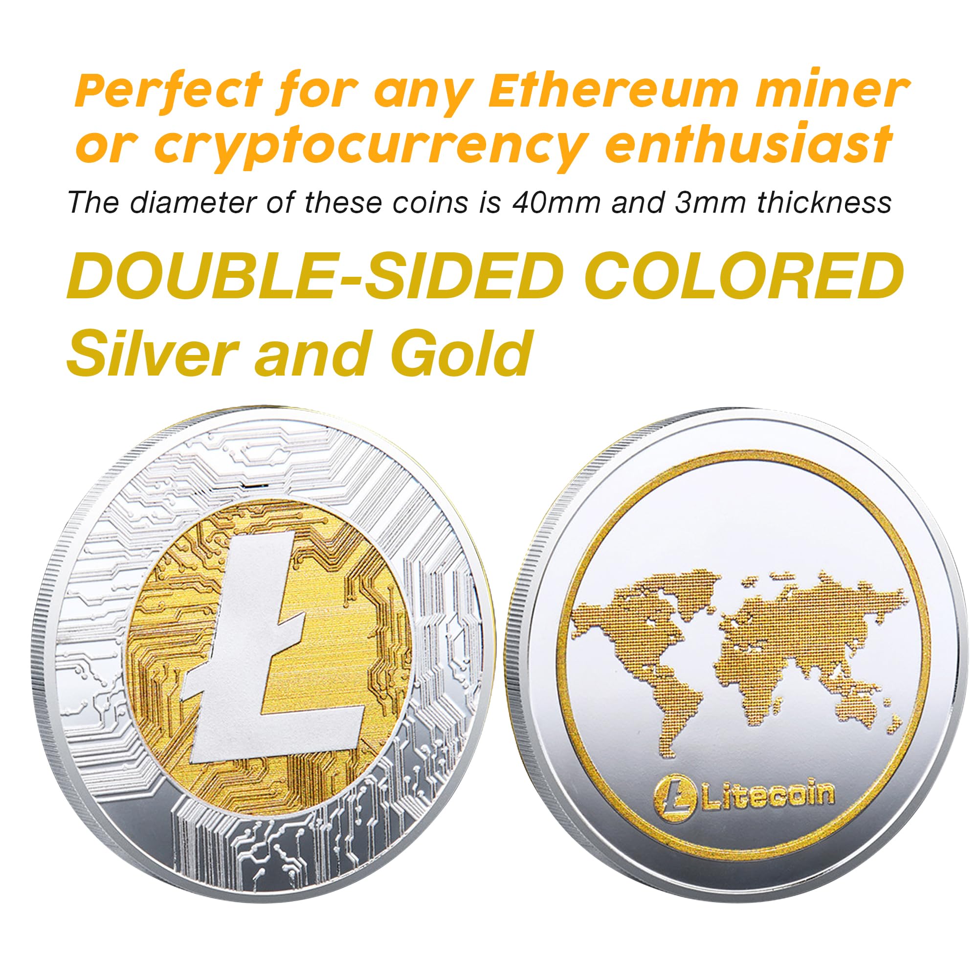 Bitcoin Commemorative Coins 10-Piece Bitcoin Commemorative Coin Set - Gold  & Silver Plated Collectors Coins (New In Case) The Great Bitcoin