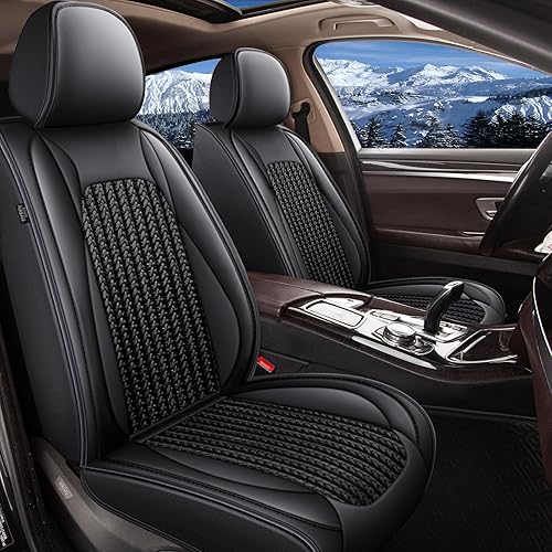 TTX LIGHTING 2 fundas de asiento delantero de automóvil para Ford Maverick 2022 2023 2024 de piel de seda de hielo, transpirable, impermeable, para disponible en Yaxa Mexico