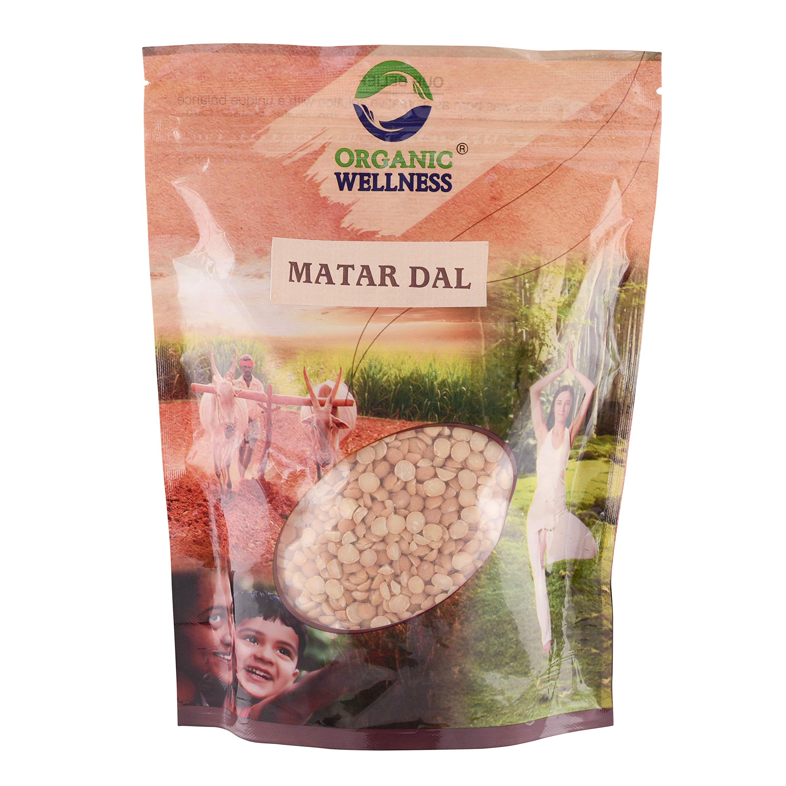 Organic Wellness White Matar Dal Split 450 Gram Pack