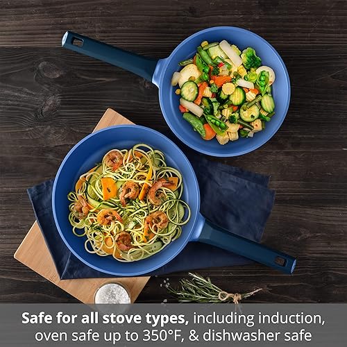 Miniatura 3 de MasterPRO - Colección Gastro Diamond - Juego de 2 sartenes - Sartén de 9.5 pulgadas, sartén de 11 pulgadas - Juego de utensilios de cocina de