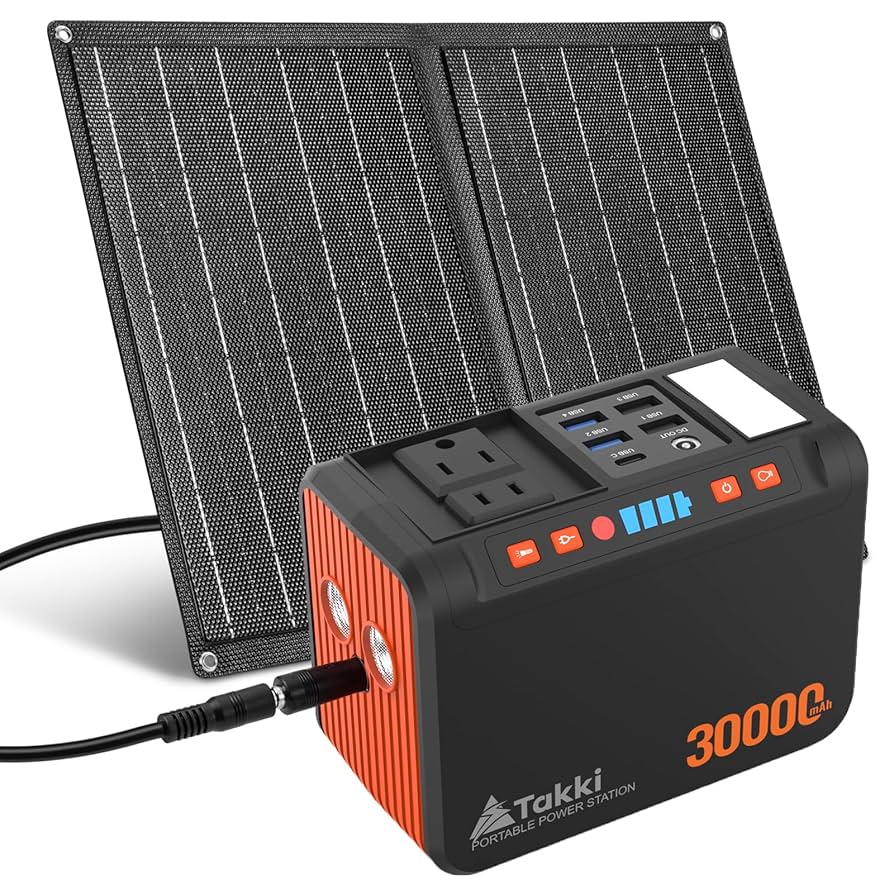 Backup Charger 1枚 Amazon.com: Takki 111Wh Portable Solar Generator Power