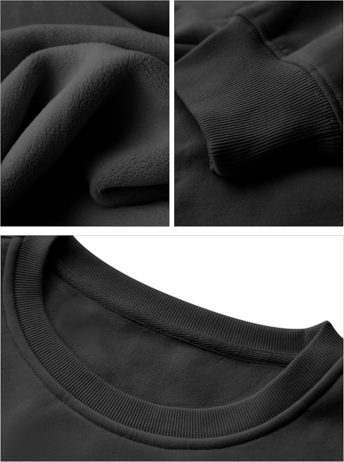 VIUTIL Womens Oversized Crewneck Sweatshirt Fleece Casual Loose Pullover Tops 2026 Winter Clothes - Image 3