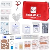 Small First Aid Kit&comma; 150 Piece with Foil Blanket & Scissors&comma; Mini First Aid Bag for Emergency&comma; Home&comma; Camping&comma; Travel&comma; Sports&comma; Office&comma; Outdoor&comma; Car&comma; School