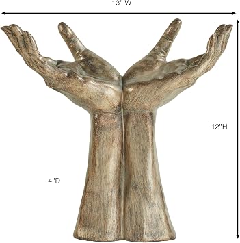 Touch of Class World in His Hands Table Sculpture | Modern Statue for Room Decor
