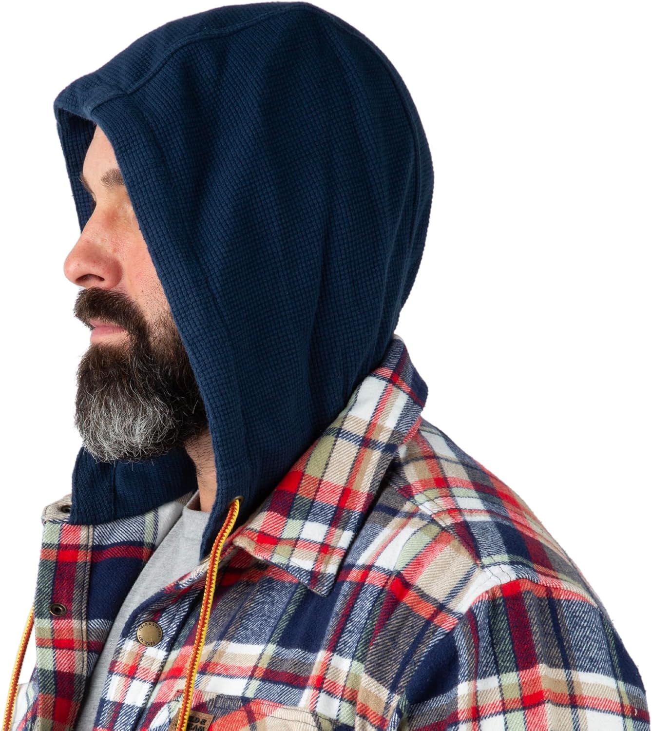 Field & Stream mens Widgeon Waffle Hooded Flannel Shirt - Image 4