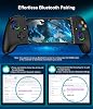 Elegamefy cell phone controller for Android/iPhone/Switch/Oled/Switch 2 smartphone controller with programmable upgrade joystick without dead zones Led light