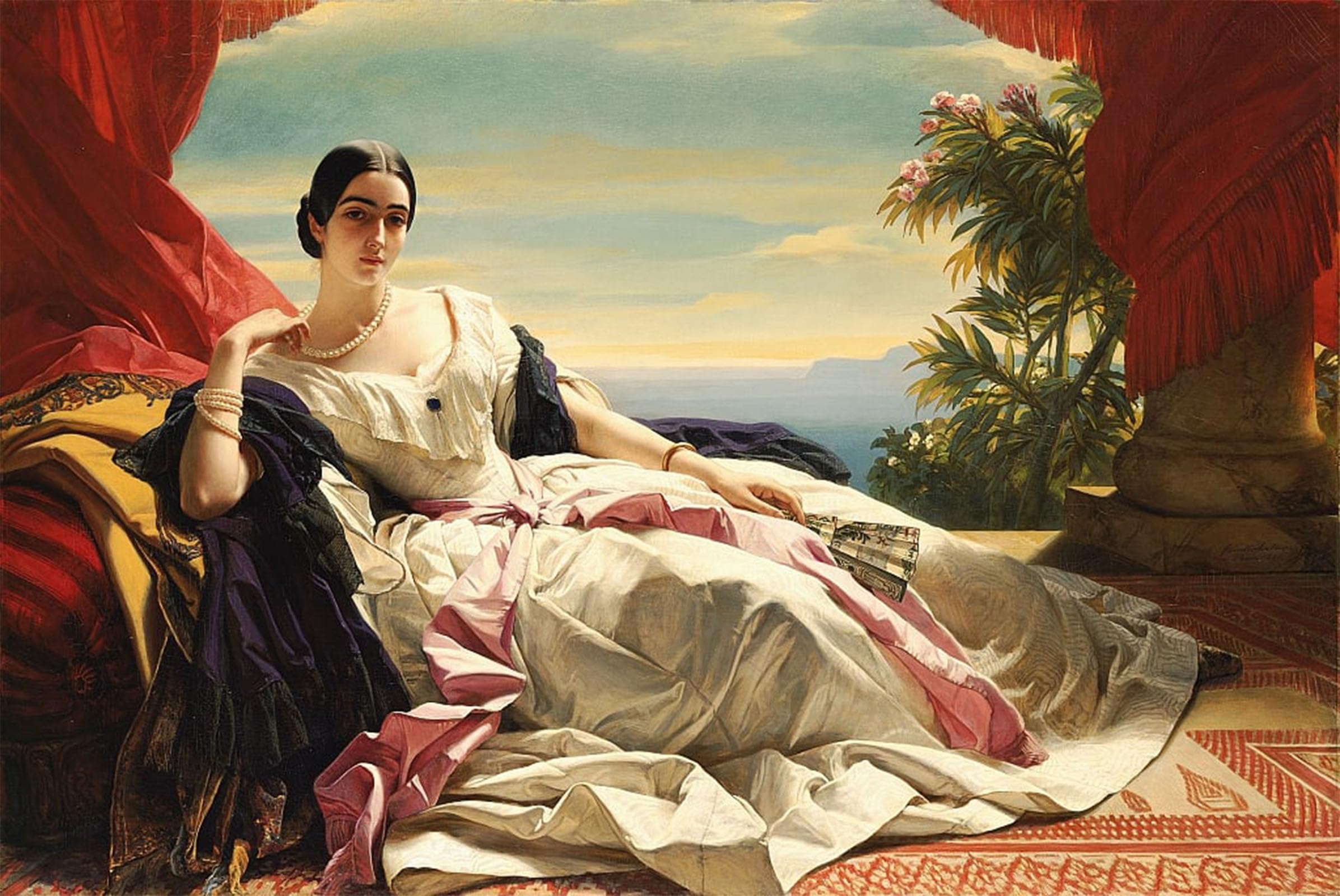 POSTERIIk Vintage Print Pop Art Landscape Artwork Portrait of Leonilla Ivanovna Baryatinskaya by Xaver Winterhalter Art Prints for Office Home Decor 60x90cm