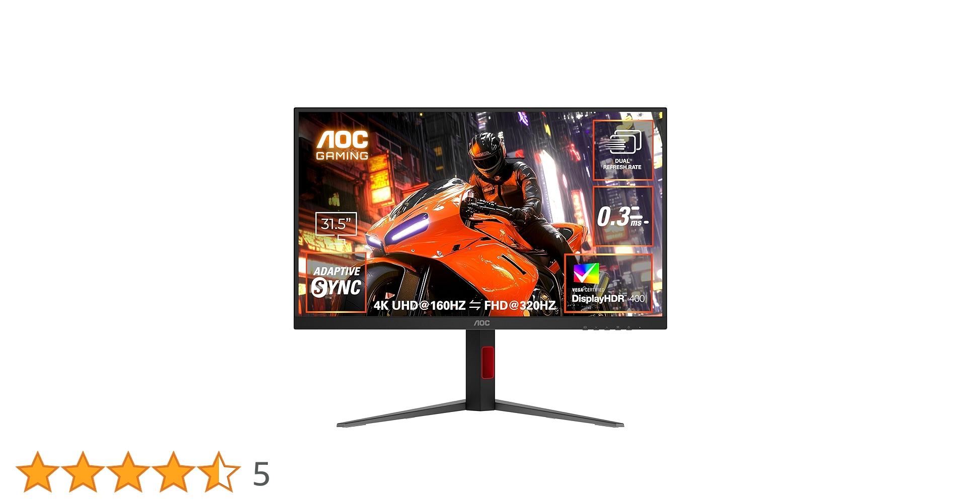 Amazon.co.jp: AOC デュアルモードゲーミングモニター 31.5インチ, UHD