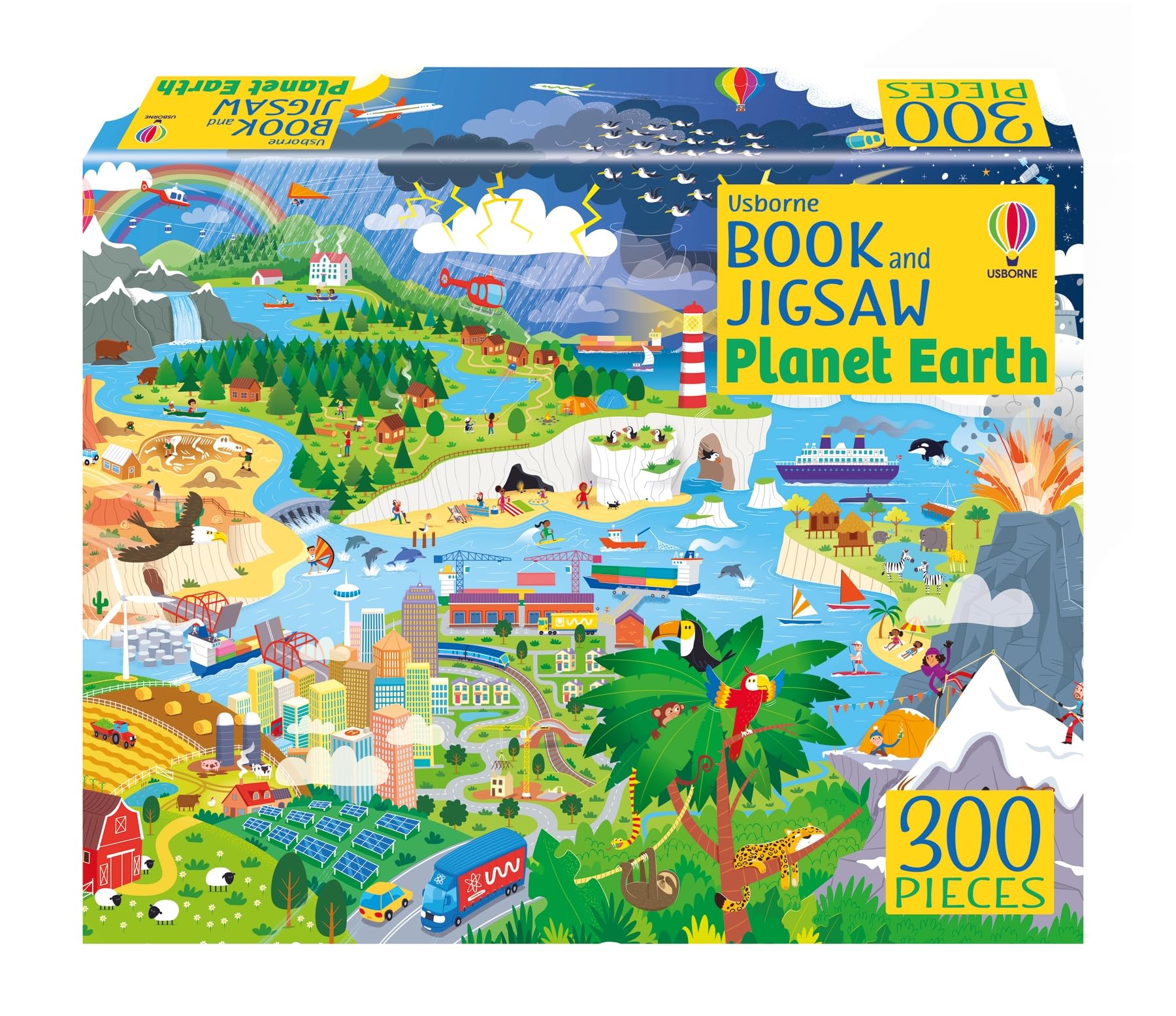 Usborne Book and Jigsaw Planet Earth: An Interactive Exploration of Our World Through a 300-Piece Puzzle and Illustrated Guide on Environments, Climate Change, and More