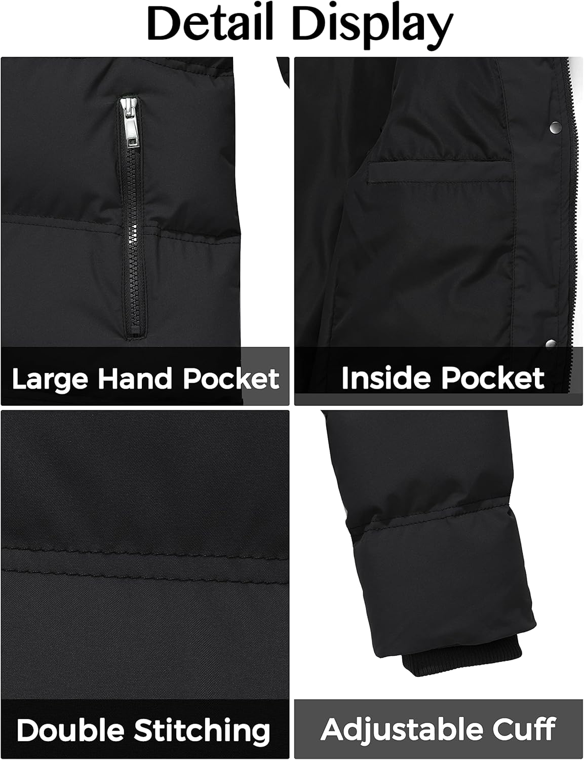 WenVen Women's Winter Long Puffer Coat Parka Jacket with Faux Fur Removable Hood - Image 7