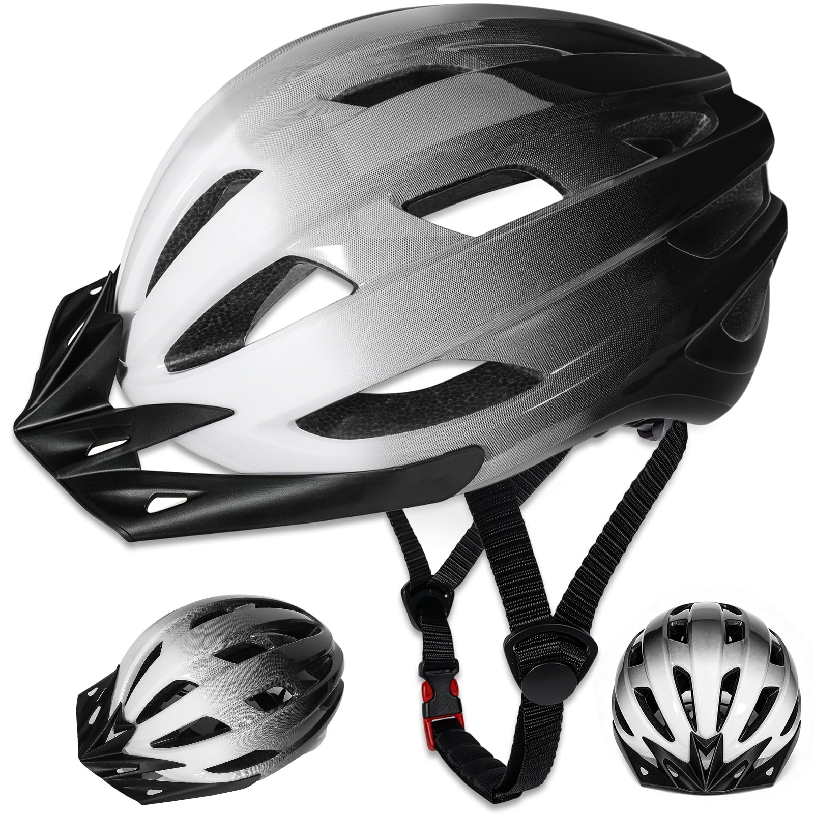 Casco da Bici per Bambini, Casco da Ciclista con Visiera, Regolabile per 3-16 Anni Leggero Traspirante Cascos per Skateboard Pattinaggio Monopattino Sport Estermi