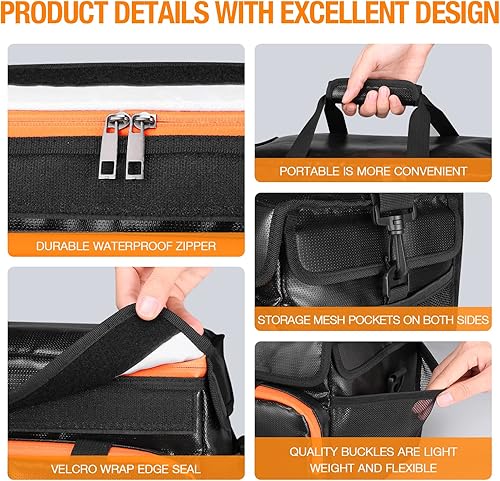 Miniatura 5 de EBL Bolsa de documentos ignífuga e impermeable compatible con estación de energía portátil de 300 W500 W1000 W2000 W, baterías básicas para el